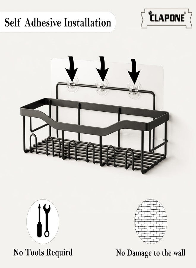 CLAPONE Stainless Steel Bath Organizers With Large Capacity Organizer Combo Racks and Shelves for Wall Stand for Bathroom Without Drill Soap Holder with Tooth Brush Holder Bathroom Accessories (Pack of 5) - Image 3